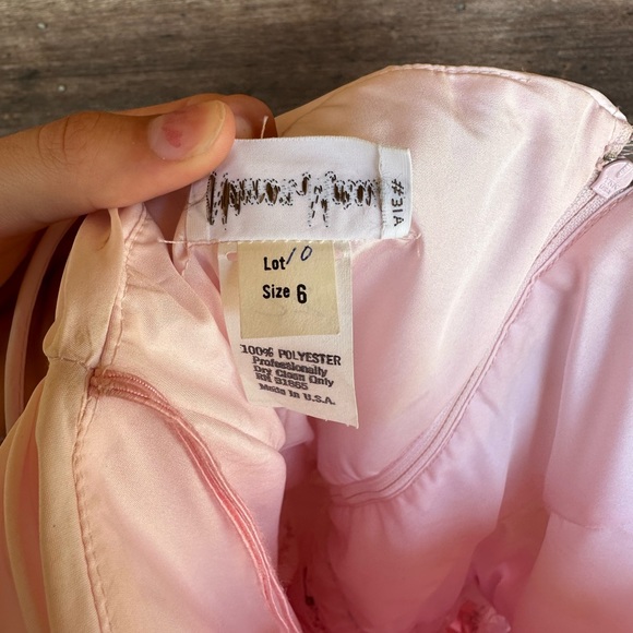 Vintage Nieman Marcus Baby Pink Puff Dress with Bow - Picture 7 of 9